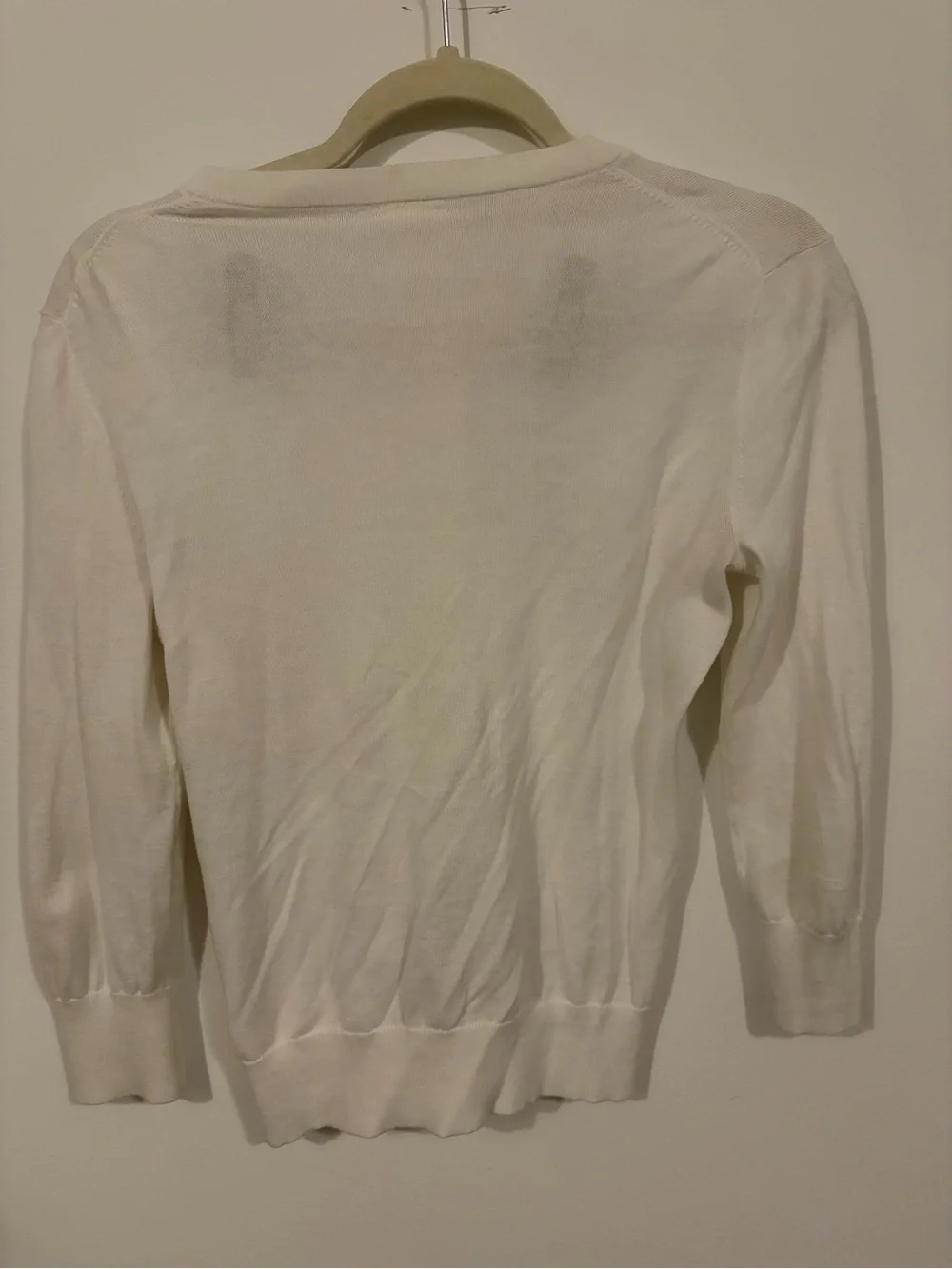 J-Crew White Button-Front Women's Cardigan Sweater